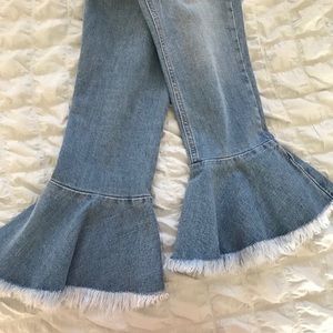 ASOS New Look Petite Flare Jeans Size 2 Light Wash